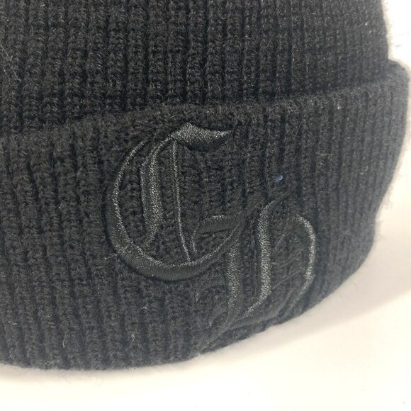 CHROME HEARTS CH logo beanie hat knit hat knit cap Knit hat wool Black - Picture 15 of 16